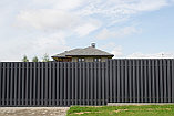 Забор евроштакетник (графит) глянец, фото 2