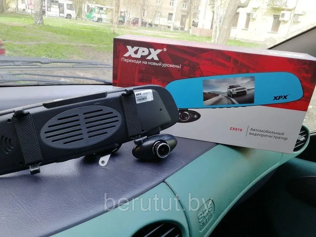 Автомобильный видеорегистратор-зеркало XPX ZX816 с задней парковочной камерой, Корея - фото 5 - id-p179832816