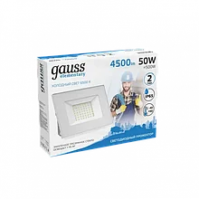 Прожектор Gauss Elementary 50W 4500lm 6500К 200-240V IP65 белый LED