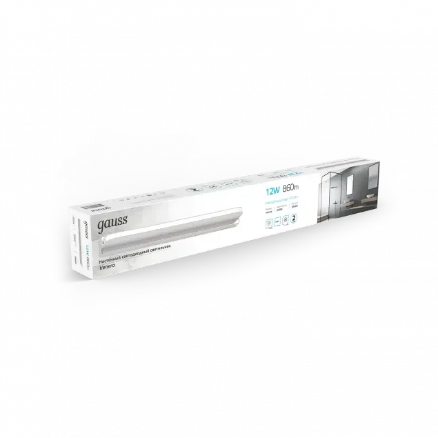 Настенный светодиодный светильник Gauss Venera BR004 хром 12W 860lm 520mm LED - фото 6 - id-p179835588