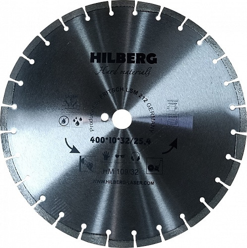 Алмазный диск 400 Hilberg Лазер hard materials 400х32/25,4