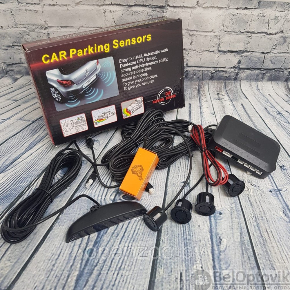Парктроник Car Parking Sensor (4 датчика) Черный - фото 9 - id-p179853173