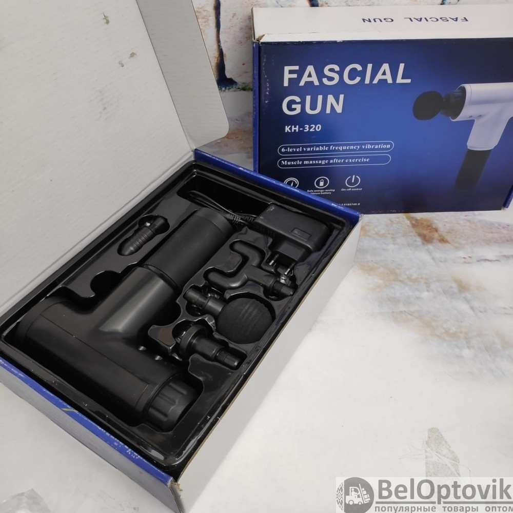 УЦЕНКА Массажер мышечный (массажный ударный пистолет) Fascial Gun Черный - фото 8 - id-p179853228