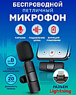 Микрофон петличный беспроводной USB Type-C, для смартфона, для  iPhone,  для телефона, черный, фото 10