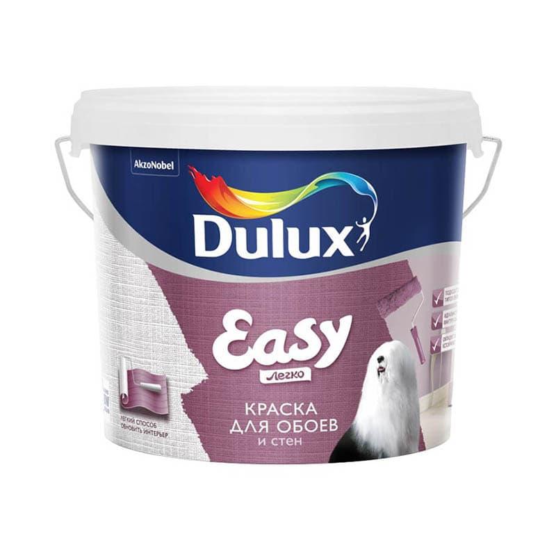 Краска Dulux Easy для обоев и стен мат BW 5л