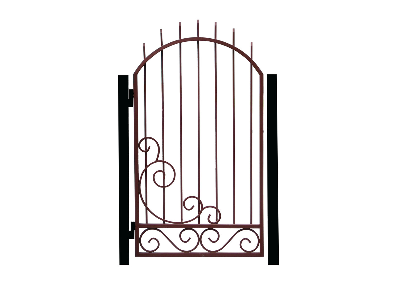 Кованые ворота с завитками №5 - фото 2 - id-p102262828