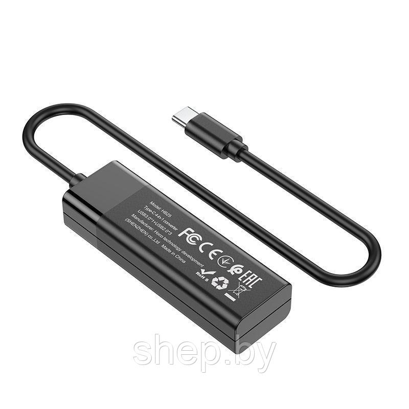 Адаптер Hoco HB25 Type-C-Xaб на 4 USB (USB3.0+USB2.0*3) цвет: черный - фото 3 - id-p179875392