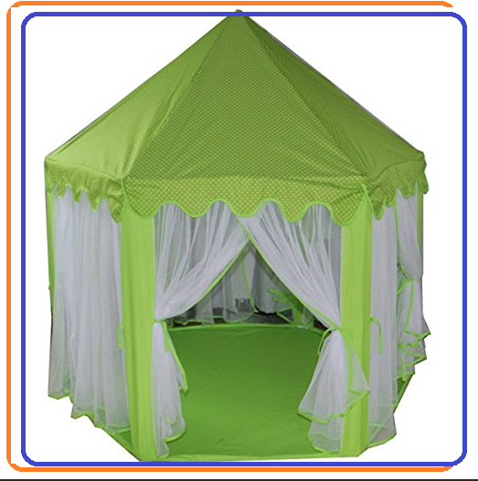 Детский игровой домик детская игровая палатка Замок шатер различные цвет 140*140*140 см разные цвета - фото 1 - id-p179876187