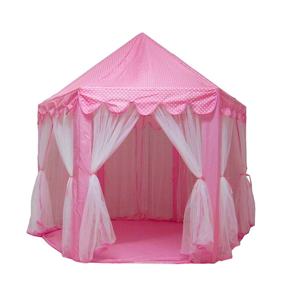 Детский игровой домик детская игровая палатка Замок шатер различные цвет 140*140*140 см разные цвета - фото 3 - id-p179876187