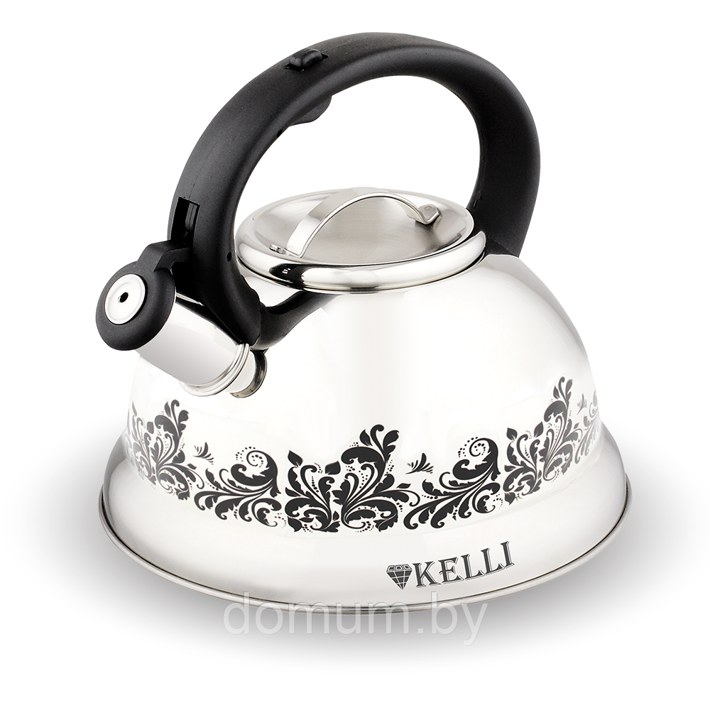 Металлический чайник со свистком 3л Kelli KL-4309