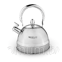 Металлический чайник со свистком 3л Kelli KL-4324