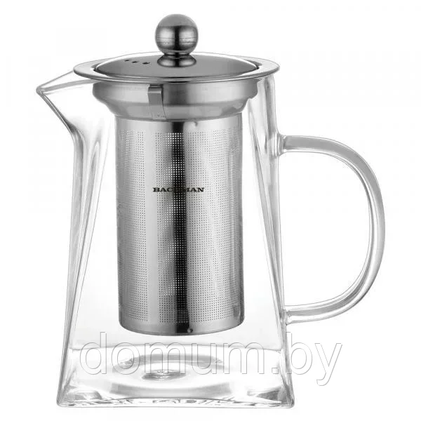 BACKMAN BM-0307 ЧАЙНИК ЗАВАРОЧНЫЙ СТЕКЛЯННЫЙ, 750 МЛ