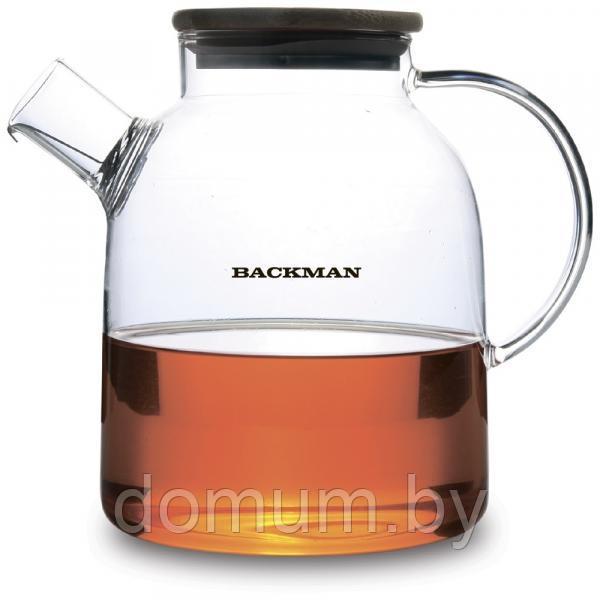 BACKMAN BM-0317 ЧАЙНИК ЗАВАРОЧНЫЙ СТЕКЛЯННЫЙ, 1800 МЛ