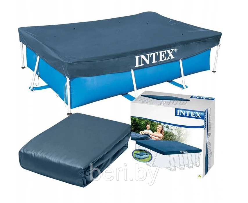 INTEX 28036 Тент для прямоугольных каркасных бассейнов 260х160 см, интекс - фото 1 - id-p208709637