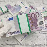 Купюры бутафорные доллары, евро, рубли (1 пачка) 500 Euro бутафорных (100 шт. в пачке)