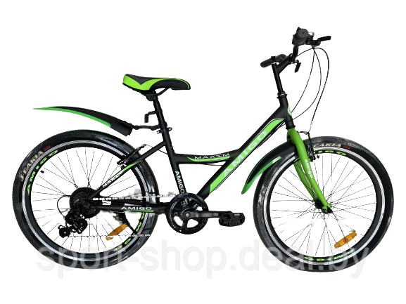 Велосипед горный Amigo Maxim 26" Черный \ Зелёный, велосипед, велосипед горный, горник, велосипед 26 - фото 1 - id-p179889649