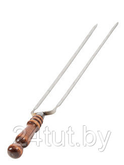Шампура двойные (вилка для гриля) с деревянной ручкой 45 см - фото 1 - id-p179905361
