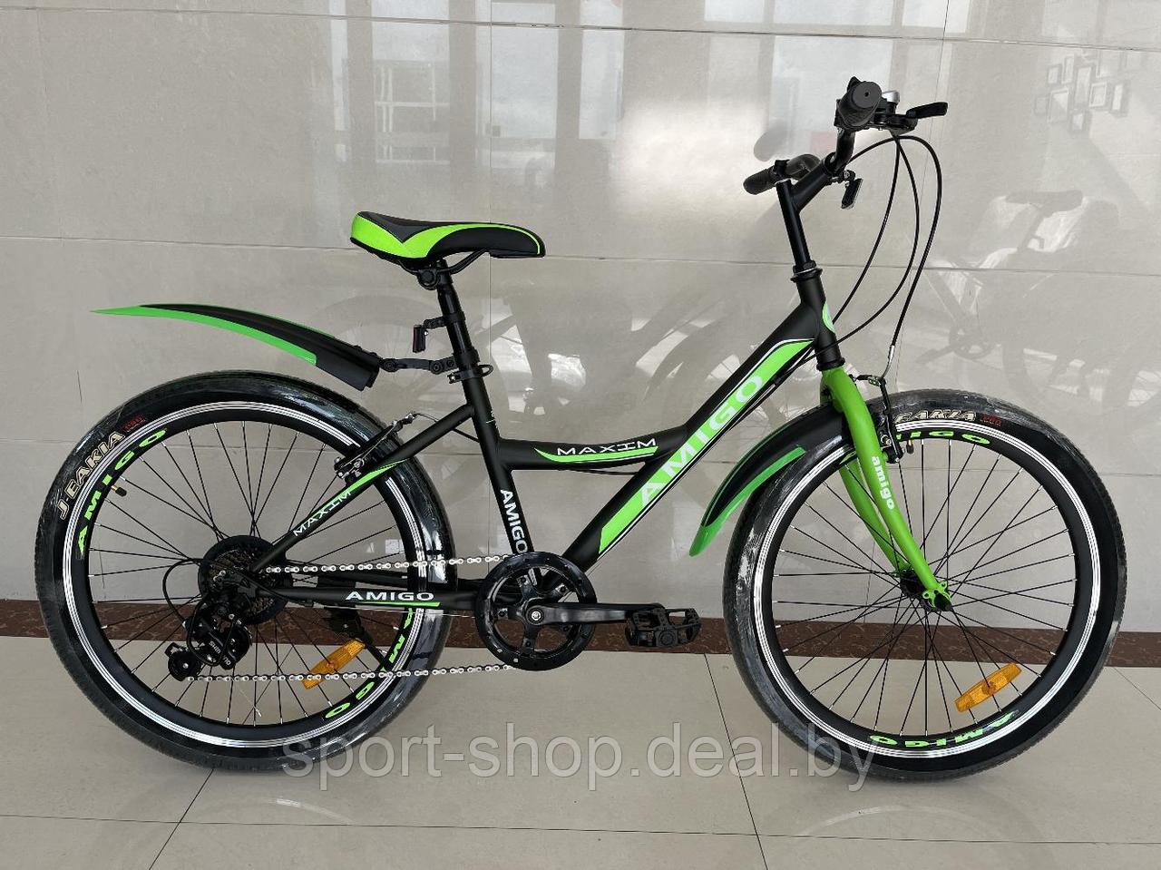 Велосипед горный Amigo Maxim 24" Черный \ Зелёный, велосипед, велосипед горный, горник, велосипед 24 - фото 2 - id-p179906414