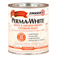 Фасадная краска ZINSSER PERMA-WHITE Mold & Mildew-Proof Exterior Paint, RUST-OLEUM® 3, 78 л