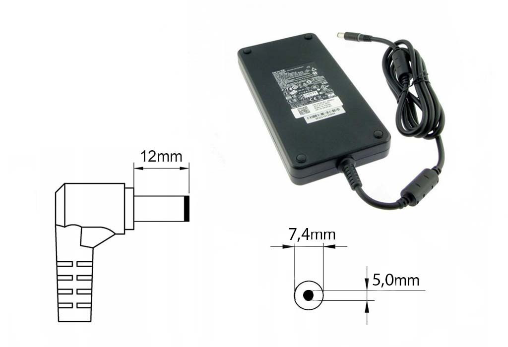 Оригинальная зарядка (блок питания) для ноутбуков Dell Alienware M17X R2, R3, U896K, 240W, штекер 7.4x5.0 мм
