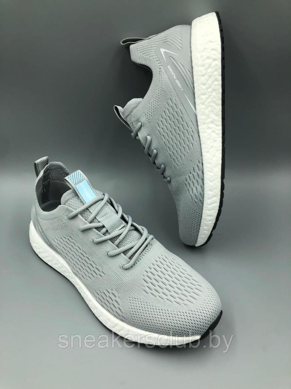 Кроссовки мужские серые Strobbs/ сетка/ весенние/ летние yeezy 350