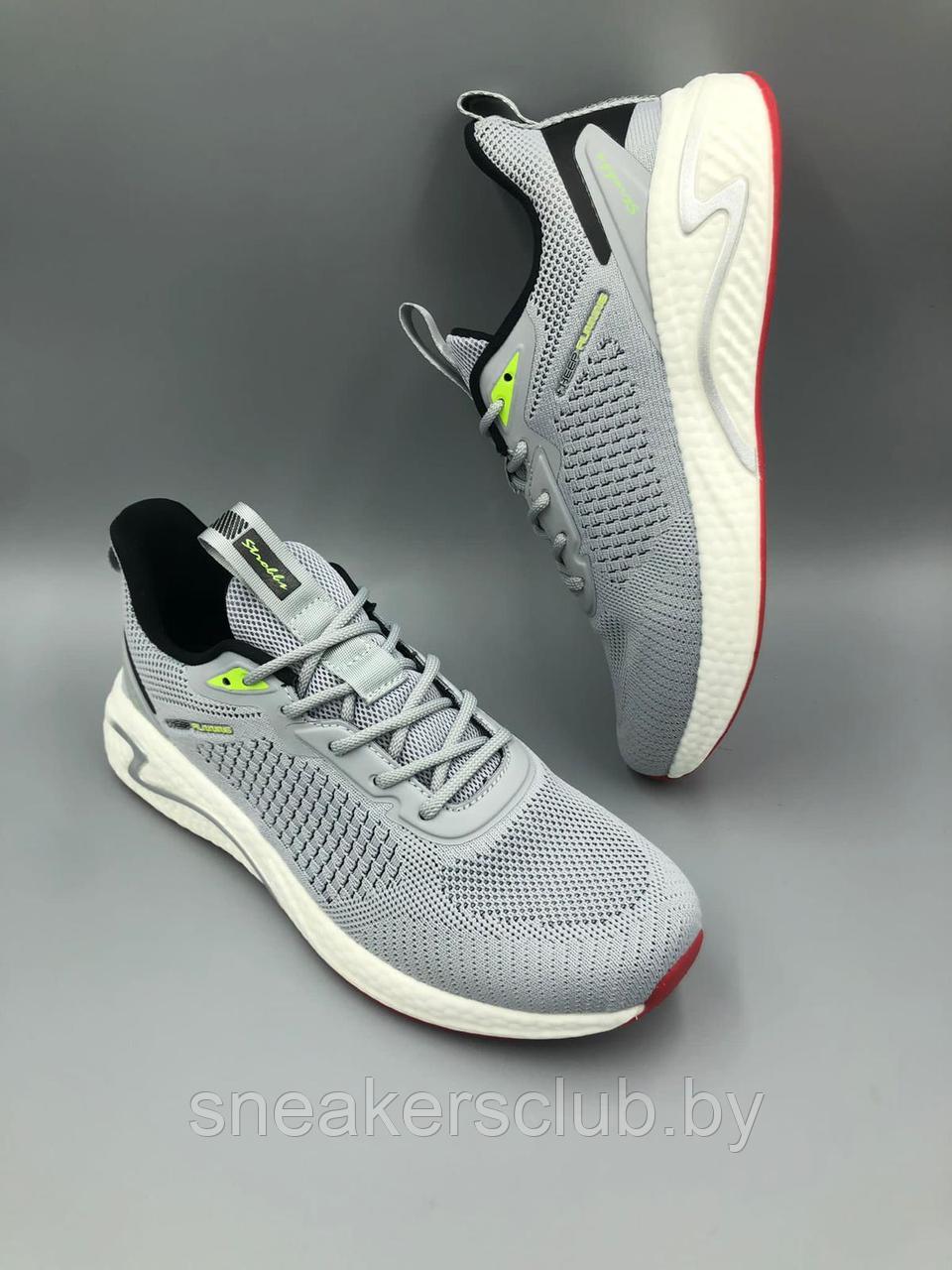 Кроссовки мужские серые Strobbs/ сетка/ весенние/ летние yeezy 350