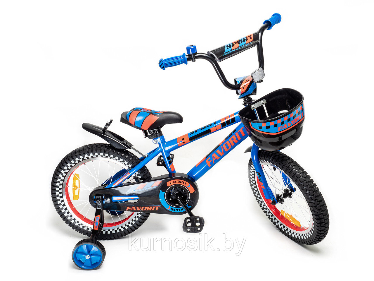 Детский велосипед Favorit Sport new 16" от 4 до 6 лет синий