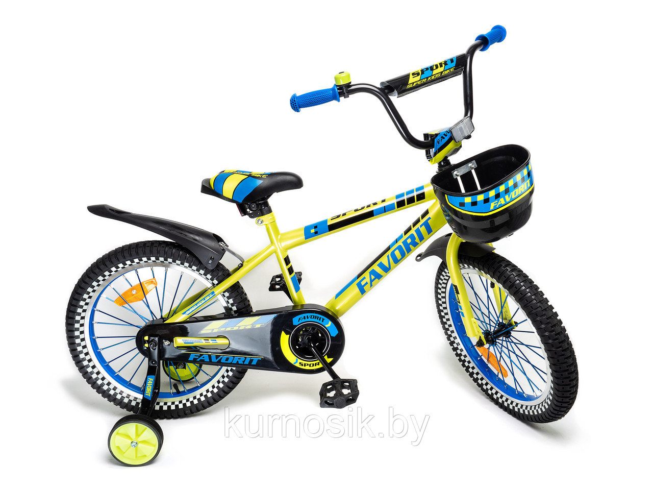 Детский велосипед Favorit Sport new 16" от 4 до 6 лет синий - фото 3 - id-p179921156