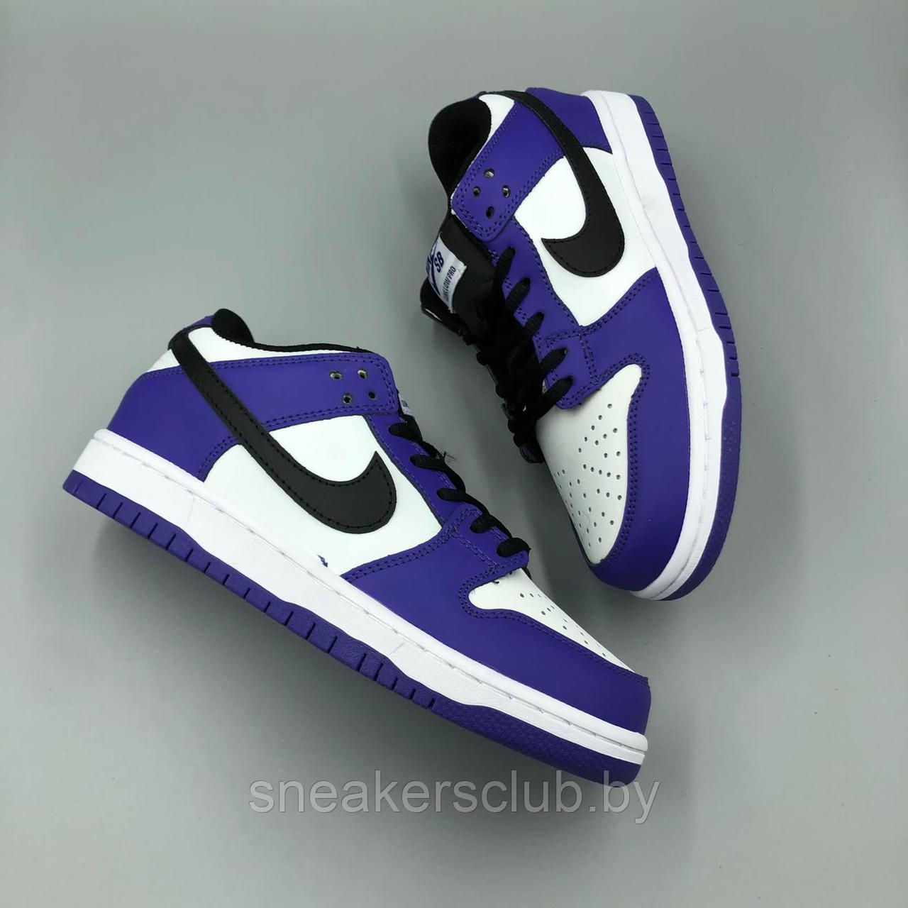 Кроссовки женские Nike / подростковые Nike SB черно-фиолетовые - фото 4 - id-p179921403