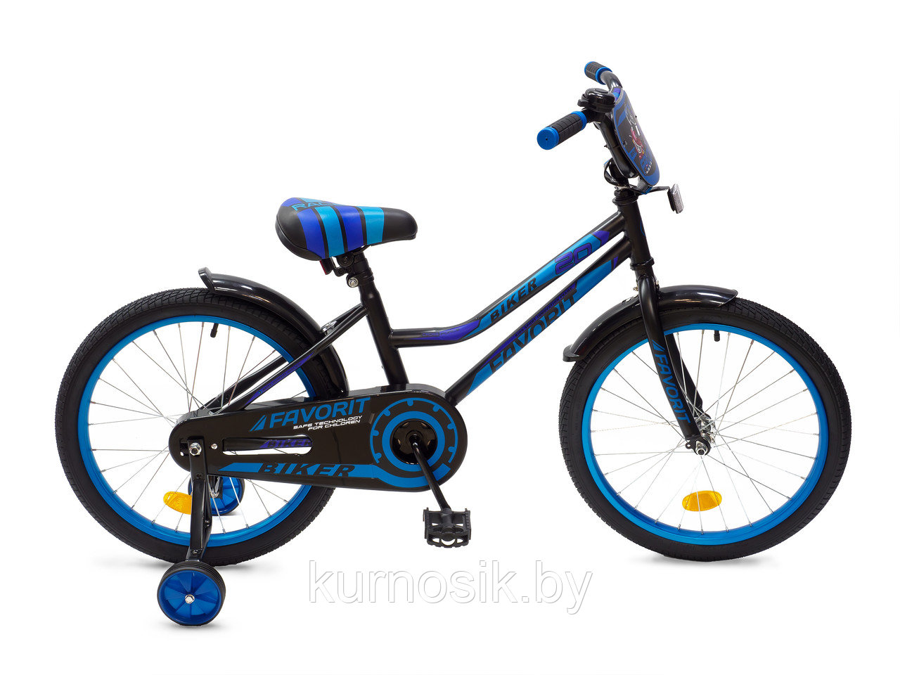 Детский велосипед Favorit Biker 20" 6-9 лет черно-красный - фото 6 - id-p179921727