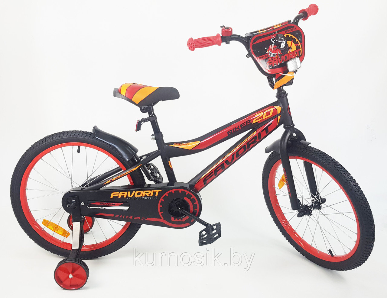 Детский велосипед Favorit Biker 20" 6-9 лет черно-оранжевый - фото 5 - id-p179922026