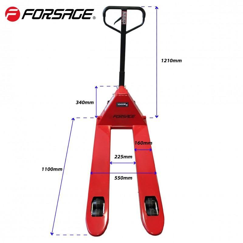 Тележка гидравлическая ручная 3т Forsage F-AC3.0