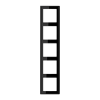 Jung LS990 - Рамка 5 постов (дуропласт чёрный)