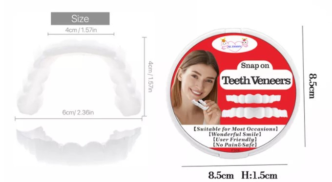 Накладные зубы Snap on Teeth Veneers. Набор для ВЕРХНИХ и НИЖНИХ зубов. Lux quality - фото 6 - id-p179924359