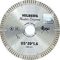 Диск алмазный 350мм Hilberg Master Сeramic по плитке для Плиткорезов