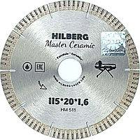 Диск алмазный 350мм Hilberg Master Сeramic по плитке для Плиткорезов
