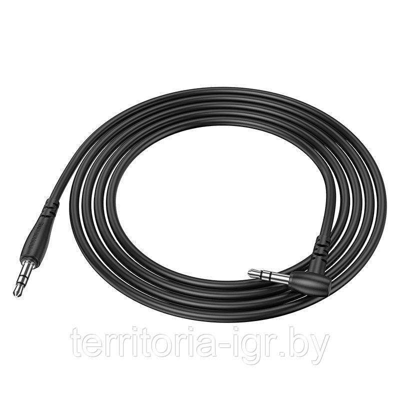 Акустический кабель BL10 3.5 Jack - 3.5 Jack угловой 2м. черный Borofone - фото 3 - id-p179927757