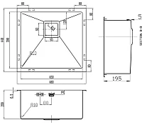 Мойка кухонная ZORG SZR-4844 - фото 2 - id-p179927573