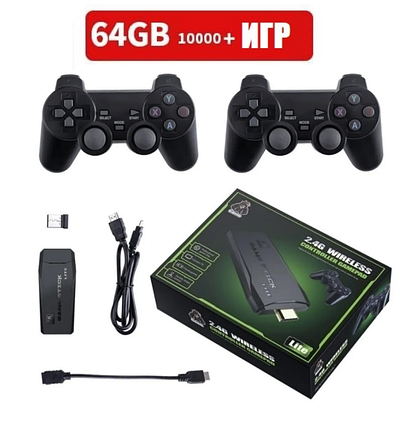 Портативная беспроводная HDMI игровая приставка Game Stick Lite/Ретро-консоль для ТВ - 10 000 игр Карта 64 ГБ, фото 2