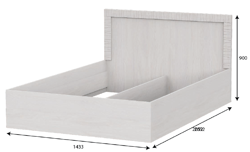 Кровать Гамма 20 (1400) Серия 4 основание ЛДСП SV-Мебель (ТМ Просто хорошая мебель)