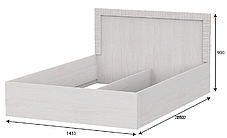 Кровать Гамма 20 (1400) Серия 4 основание ЛДСП SV-Мебель (ТМ Просто хорошая мебель), фото 2