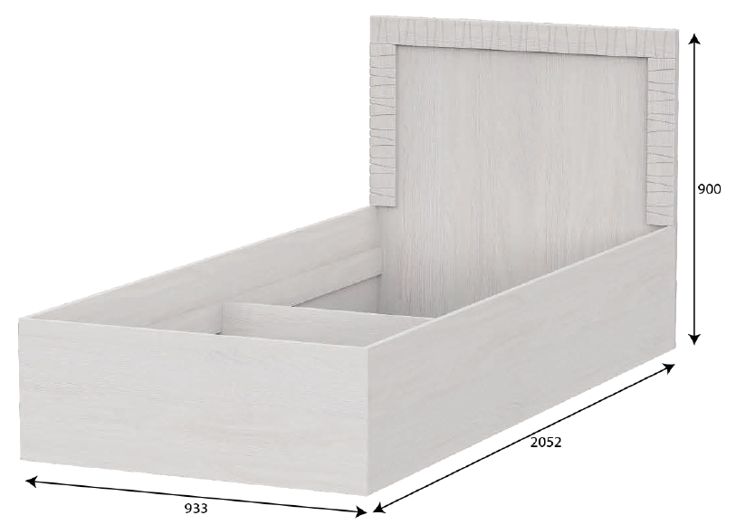 Кровать Гамма 20 (90) Серия 4 SV-Мебель основ. ЛДСП (ТМ Просто хорошая мебель)