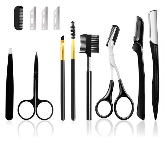 Набор из 11 профессиональных инструментов для моделирования бровей и ресниц SiPL