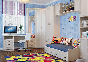 Мебель в детскую комнату Вега Серия №2 модульная вариант 1 в цвете сосна карелия фабрики SV-мебель (ПХМ)