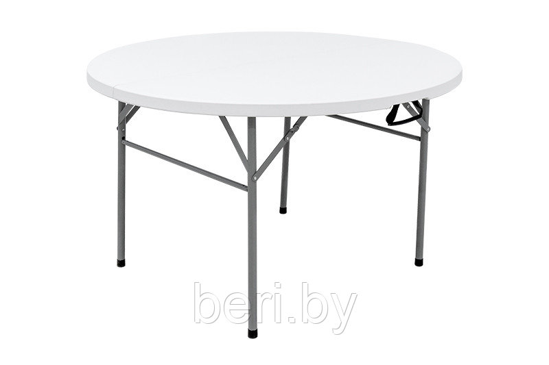 Стол складной, пластиковый, (круглый), 122 см, CALVIANO - фото 3 - id-p179935872