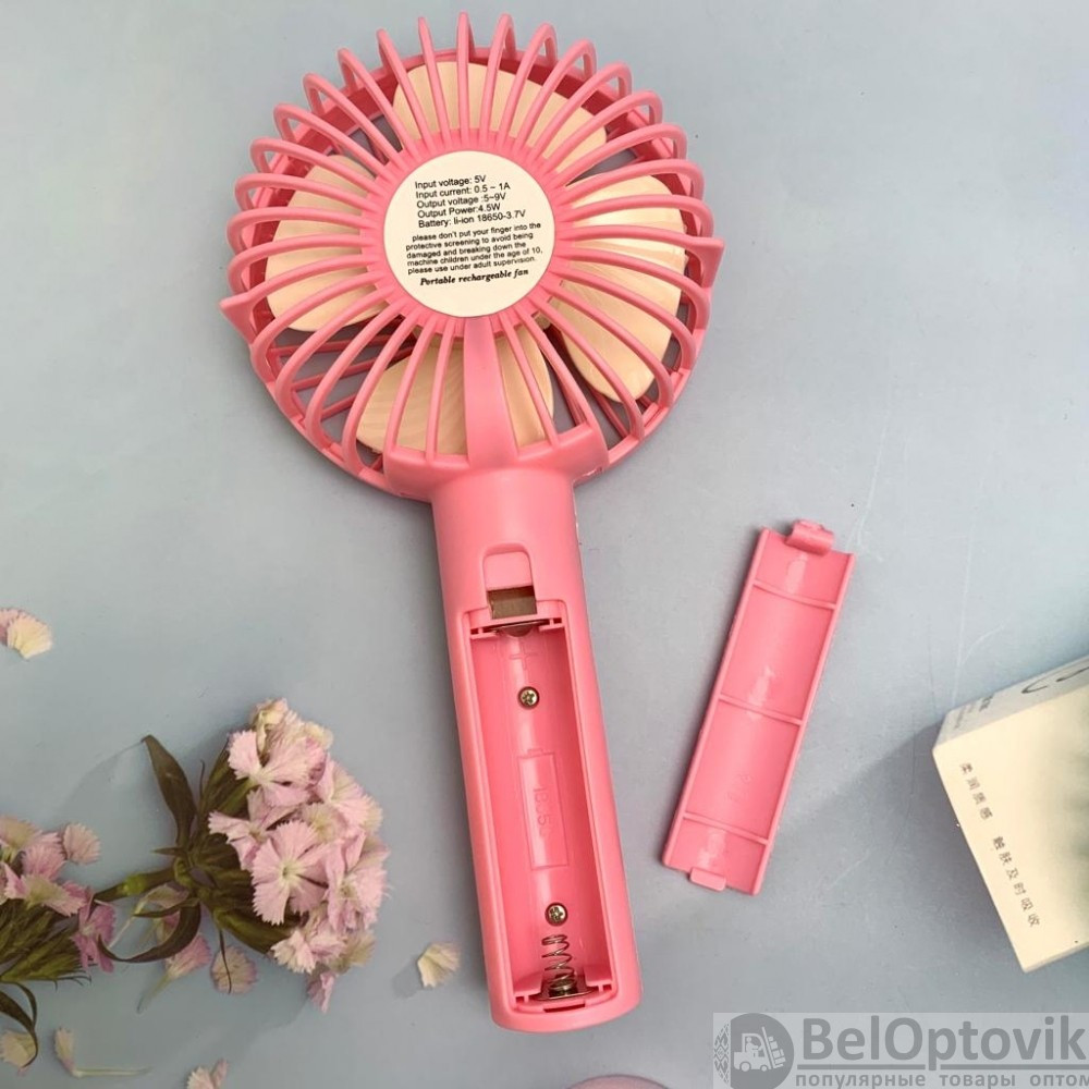 Портативный USB-вентилятор Eternal Classics с держателем для смартфона Розовый - фото 7 - id-p166171030