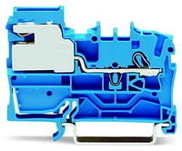 1-пров. клемма с подкл. к шине, 0,25 - 2,5 (4) мм2, синяя