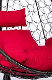 Подвесное кресло Скай 02 черный подушка красный, фото 3