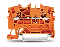 2-пров. проходная клемма, 0,25 - 1,5 (2,5) мм2, Ex e II, оранжевая