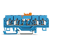 4-пров. клемма с размыкателем, перекидной ножевой, 0,08 - 2,5 мм2, синий